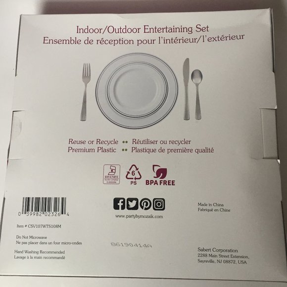 Premium Quality Plastic Dinnerware Set /Reusable - Picture 5 of 7